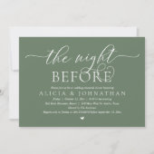 Invitation La veille, Dîner De Répétition Mariage Classique (Devant)