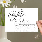 Invitation La veille, Dîner De Répétition Mariage Classique