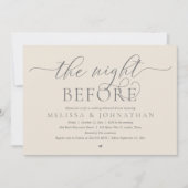 Invitation La veille, Dîner De Répétition Mariage Classique (Devant)
