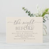 Invitation La veille, Dîner De Répétition Mariage Classique (Debout devant)