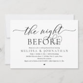 Invitation La veille, Dîner De Répétition Mariage Classique (Devant)