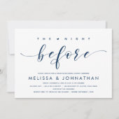 Invitation La veille, Dîner De Répétition Mariage Moderne (Devant)