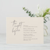 Invitation La veille, Dîner De Répétition Mariage Moderne (Debout devant)