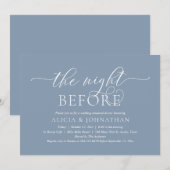 Invitation La veille, Dîner De Répétition Mariage Moderne (Devant / Derrière)