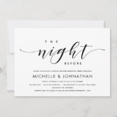 Invitation La veille, Dîner De Répétition Mariage Moderne (Devant)