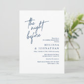 Invitation La veille, Dîner De Répétition Mariage Moderne (Debout devant)