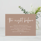 Invitation La veille, Dîner De Répétition Mariage Moderne (Debout devant)