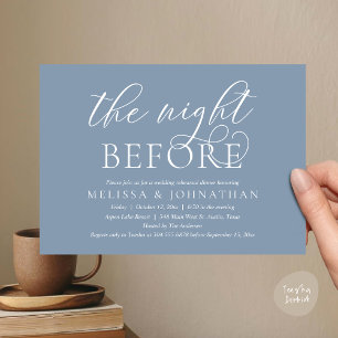 Invitation La veille, Dîner De Répétition Mariage Moderne