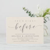 Invitation La veille, Dîner De Répétition Mariage Moderne (Debout devant)