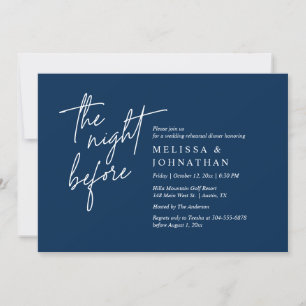 Invitation La veille, Dîner De Répétition Mariage Moderne