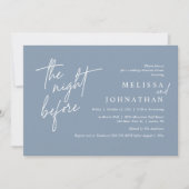 Invitation La veille, Dîner De Répétition Mariage Moderne (Devant)