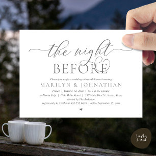 Invitation La veille, Dîner De Répétition Mariage Parfait