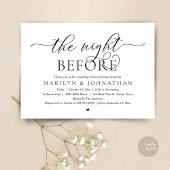 Invitation La veille, Dîner De Répétition Mariage Parfait