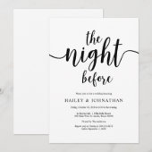 Invitation La veille, dîner de répétition Mariage russe (Devant / Derrière)