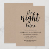 Invitation La veille, dîner de répétition Mariage russe (Devant / Derrière)