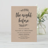 Invitation La veille, Dîner de répétition Mariage rustique (Debout devant)