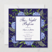 Invitation La veille du code QR de l'hortensia bleu (Devant)