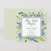 Invitation La veille du code QR de l'hortensia bleu (Devant / Derrière)