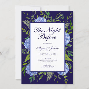 Invitation La veille du code QR de l'hortensia bleu