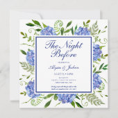 Invitation La veille du code QR de l'hortensia bleu (Devant)
