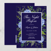 Invitation La veille du code QR de l'hortensia bleu (Devant / Derrière)