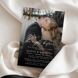 Invitation La veille du dîner de répétition de mariage photo