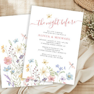 Invitation La veille du dîner de répétition de mariage rustiq
