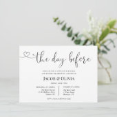 Invitation La veille du dîner de répétition Mariage (Debout devant)