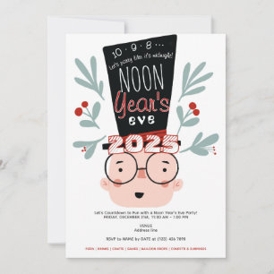 Invitation La veille du Nouvel An à midi : compte à rebours j