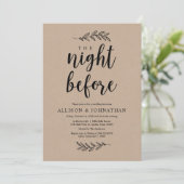 Invitation La veille, Rustic Kraft, Dîner de répétition (Debout devant)