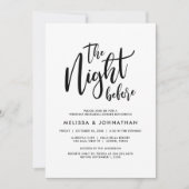 Invitation La veille, Soirée de répétition Mariage (Devant)