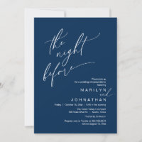La veille, Soirée de répétition Mariage