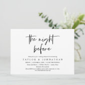 Invitation La veille, Soirée de répétition Mariage (Debout devant)