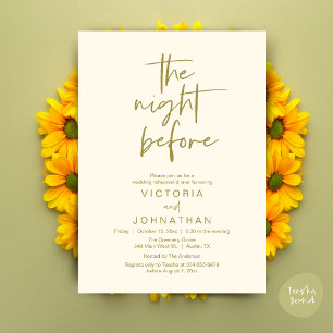 Invitation La veille, Soirée de répétition Mariage