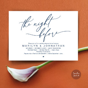 Invitation La veille, Soirée de répétition Mariage