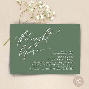 Invitation La veille, Soirée de répétition Mariage