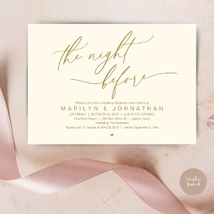 Invitation La veille, Soirée de répétition Mariage