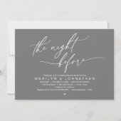 Invitation La veille, Soirée de répétition Mariage (Devant)