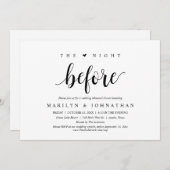 Invitation La veille, Soirée de répétition Mariage (Devant / Derrière)