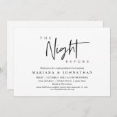 Invitation La veille, Soirée de répétition Mariage (Devant / Derrière)