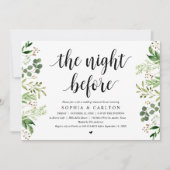 Invitation La veille, verdure, dîner de répétition (Devant)