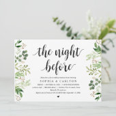 Invitation La veille, verdure, dîner de répétition (Debout devant)