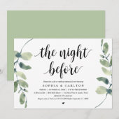 Invitation La veille, verdure, dîner de répétition (Devant / Derrière)