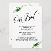 Invitation La verdure a repoussé le Mariage "Notre mauvais" F (Devant / Derrière)