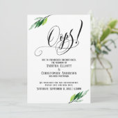 Invitation La verdure a repoussé le Mariage "Oups !" Faire-pa (Debout devant)