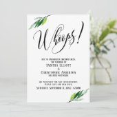 Invitation La verdure a repoussé le Mariage "Oups !" Faire-pa (Debout devant)