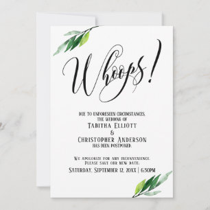 Invitation La verdure a repoussé le Mariage "Oups !" Faire-pa