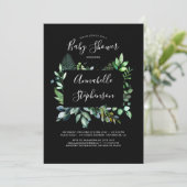 Invitation La verdure | Bois | Baby shower aquarelle (Debout devant)