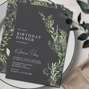 Invitation La verdure botanique   Elégant Moody Anniversaire 