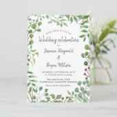 Invitation La verdure botanique | Feuille | MARIAGE (Debout devant)